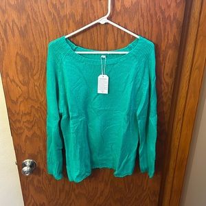 Large wool green sweater